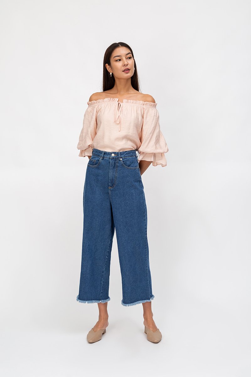 RUBY OFFSHOULDER BALLOON SLEEVE TOP