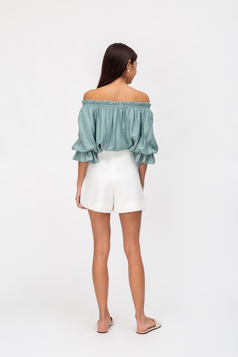 RUBY OFFSHOULDER BALLOON SLEEVE TOP