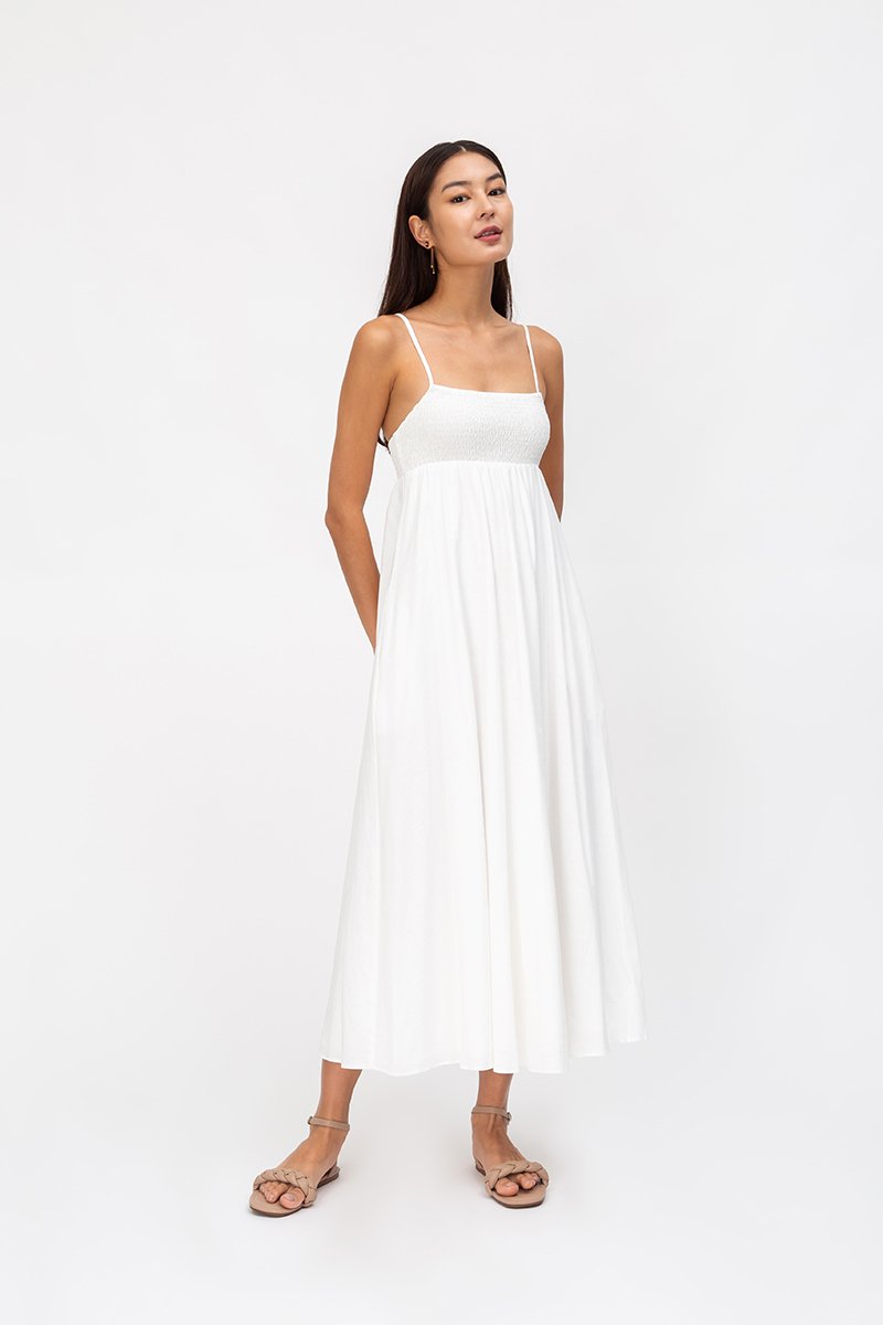 CECILIA SMOCKED MAXI DRESS