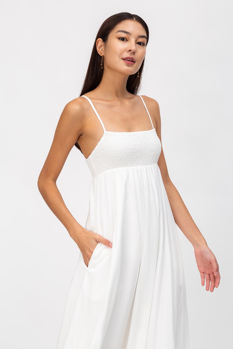 CECILIA SMOCKED MAXI DRESS