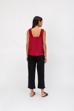 AYLIN RUCHED STRAPS TOP