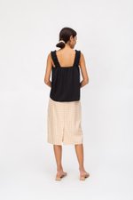 AYLIN RUCHED STRAPS TOP