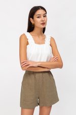 AYLIN RUCHED STRAPS TOP