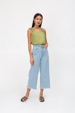 AYLIN RUCHED STRAPS TOP