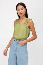 AYLIN RUCHED STRAPS TOP