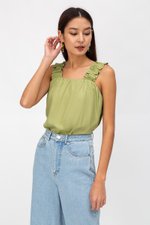 AYLIN RUCHED STRAPS TOP