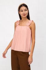 AYLIN RUCHED STRAPS TOP