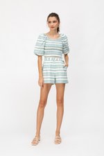 BINGHAM STRIPE BELTED SHORTS BINGHAM STRIPE BELTED SHORTS
