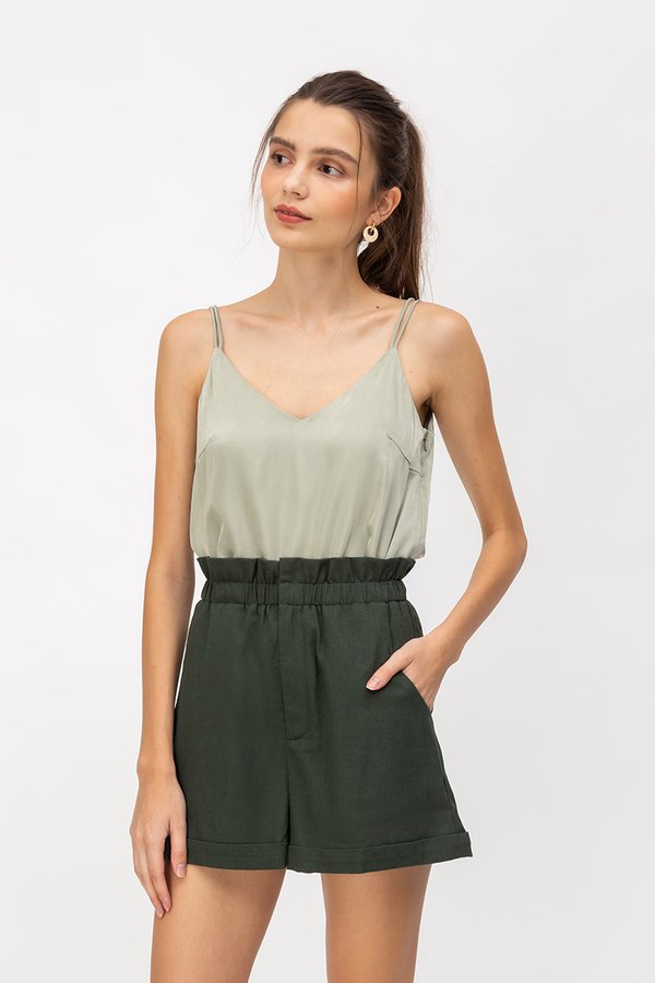 LEILA PAPERBAG LINEN SHORTS