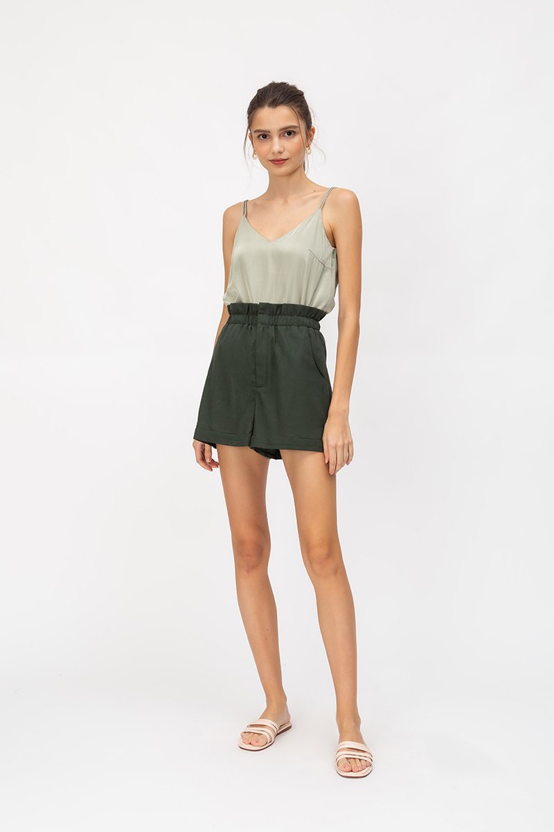 LEILA PAPERBAG LINEN SHORTS