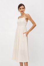 EVIE TEXTURED MIDI DRESS EVIE TEXTURED MIDI DRESS