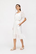 ALESSIA EYELET MIDI SKIRT