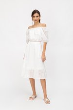 ALESSIA EYELET MIDI SKIRT