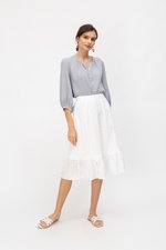 ALESSIA EYELET MIDI SKIRT