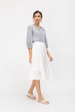 ALESSIA EYELET MIDI SKIRT