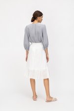 ALESSIA EYELET MIDI SKIRT