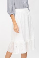 ALESSIA EYELET MIDI SKIRT