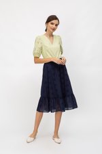 ALESSIA EYELET MIDI SKIRT