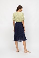 ALESSIA EYELET MIDI SKIRT