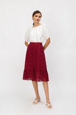 ALESSIA EYELET MIDI SKIRT