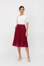 ALESSIA EYELET MIDI SKIRT