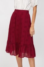 ALESSIA EYELET MIDI SKIRT