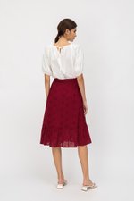 ALESSIA EYELET MIDI SKIRT