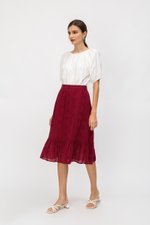 ALESSIA EYELET MIDI SKIRT