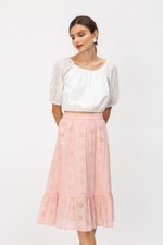 ALESSIA EYELET MIDI SKIRT