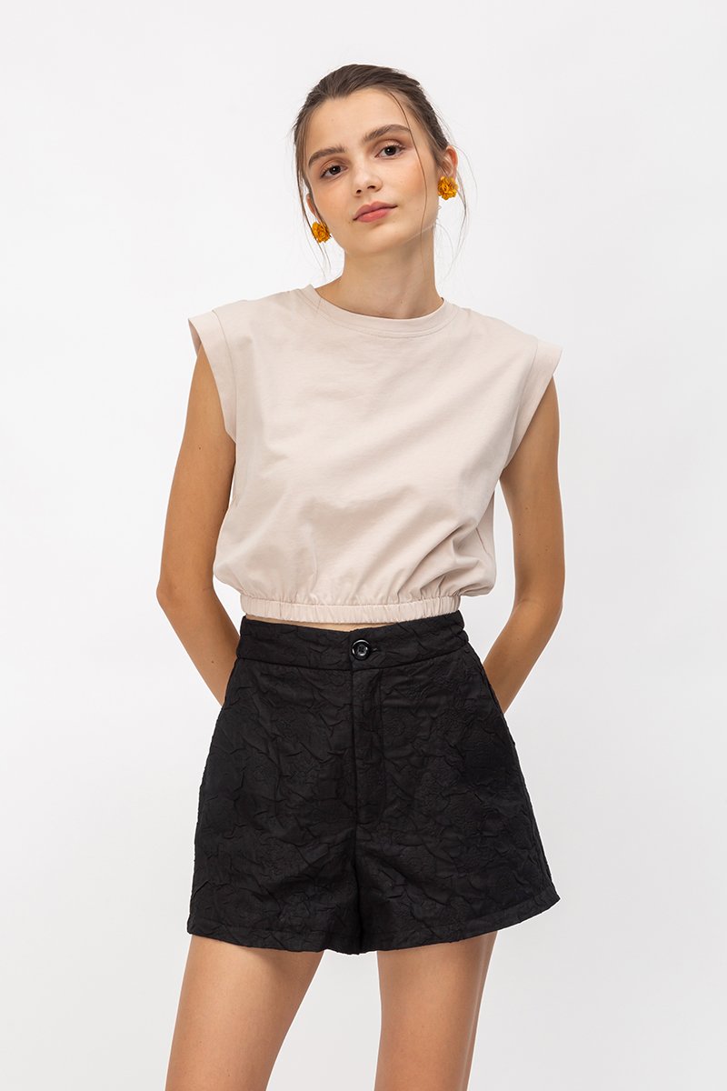 BIANCA JACQUARD HIGHWAIST SHORTS