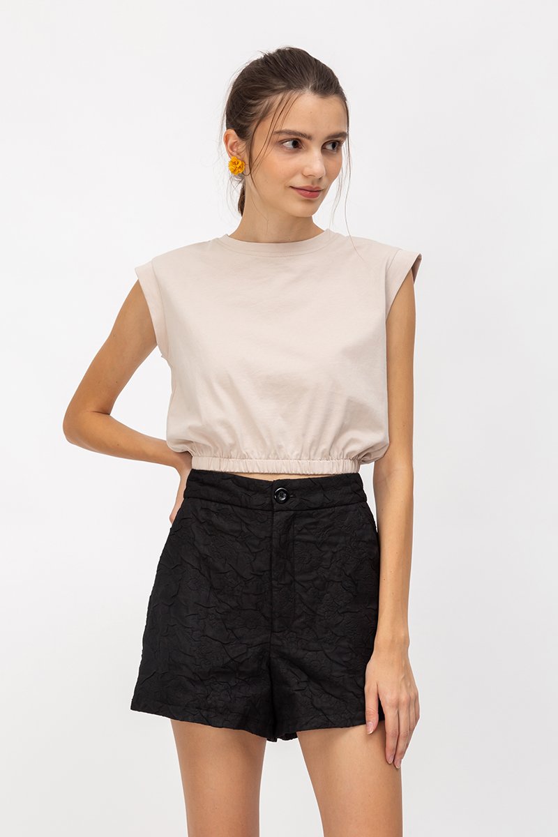 BIANCA JACQUARD HIGHWAIST SHORTS