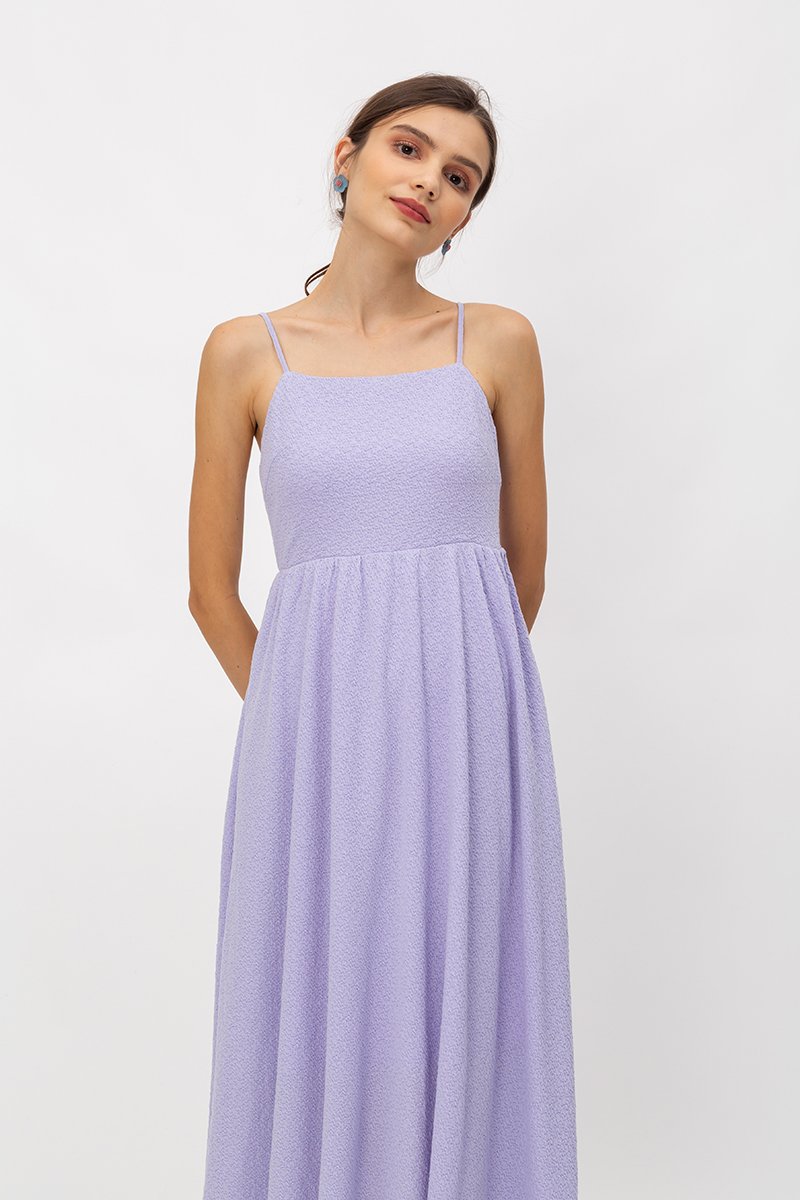 EVIE TEXTURED MIDI DRESS