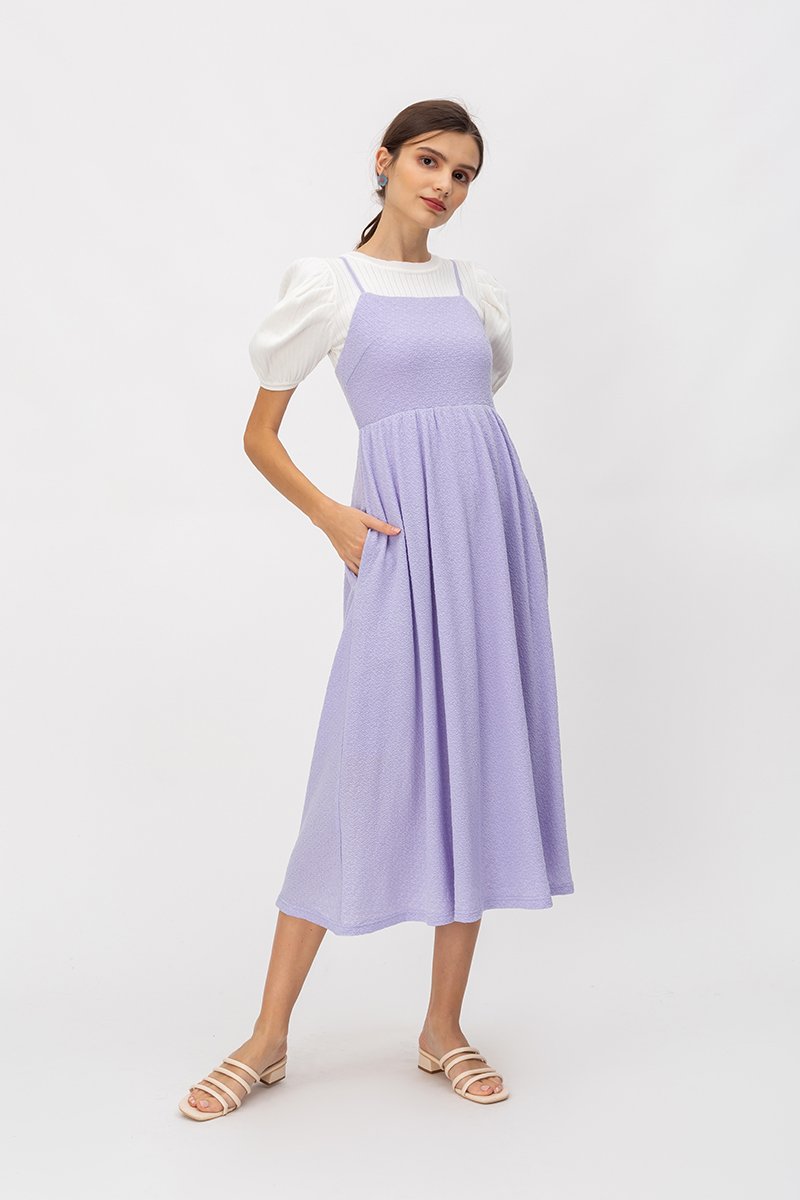 EVIE TEXTURED MIDI DRESS