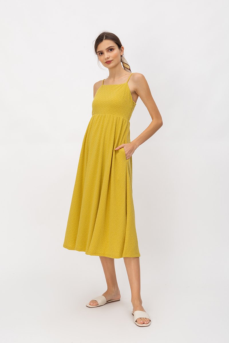 EVIE TEXTURED MIDI DRESS