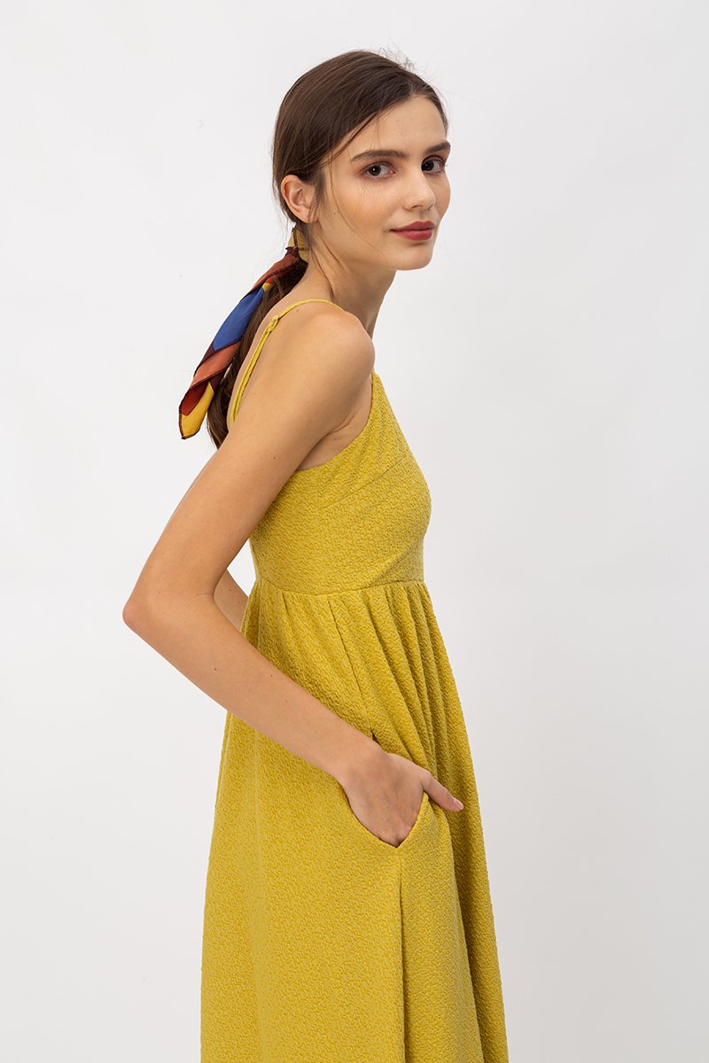 EVIE TEXTURED MIDI DRESS