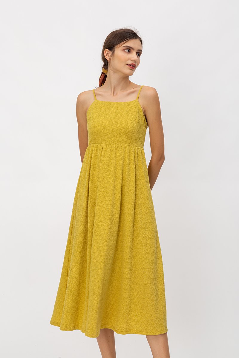 EVIE TEXTURED MIDI DRESS
