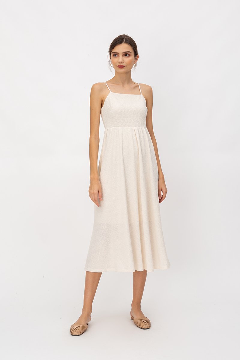 EVIE TEXTURED MIDI DRESS