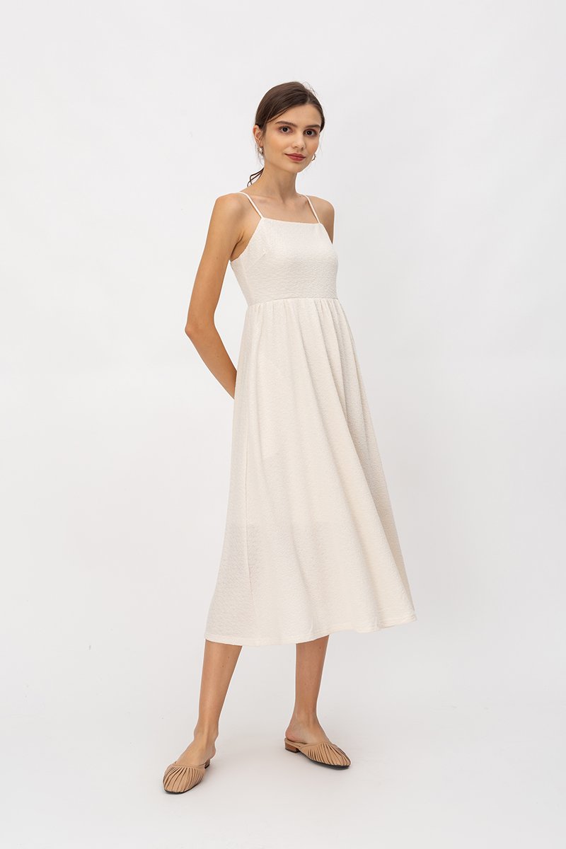 EVIE TEXTURED MIDI DRESS