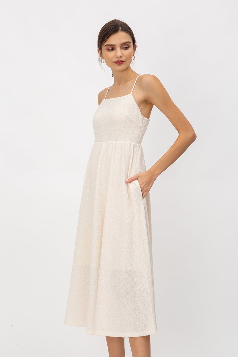 EVIE TEXTURED MIDI DRESS