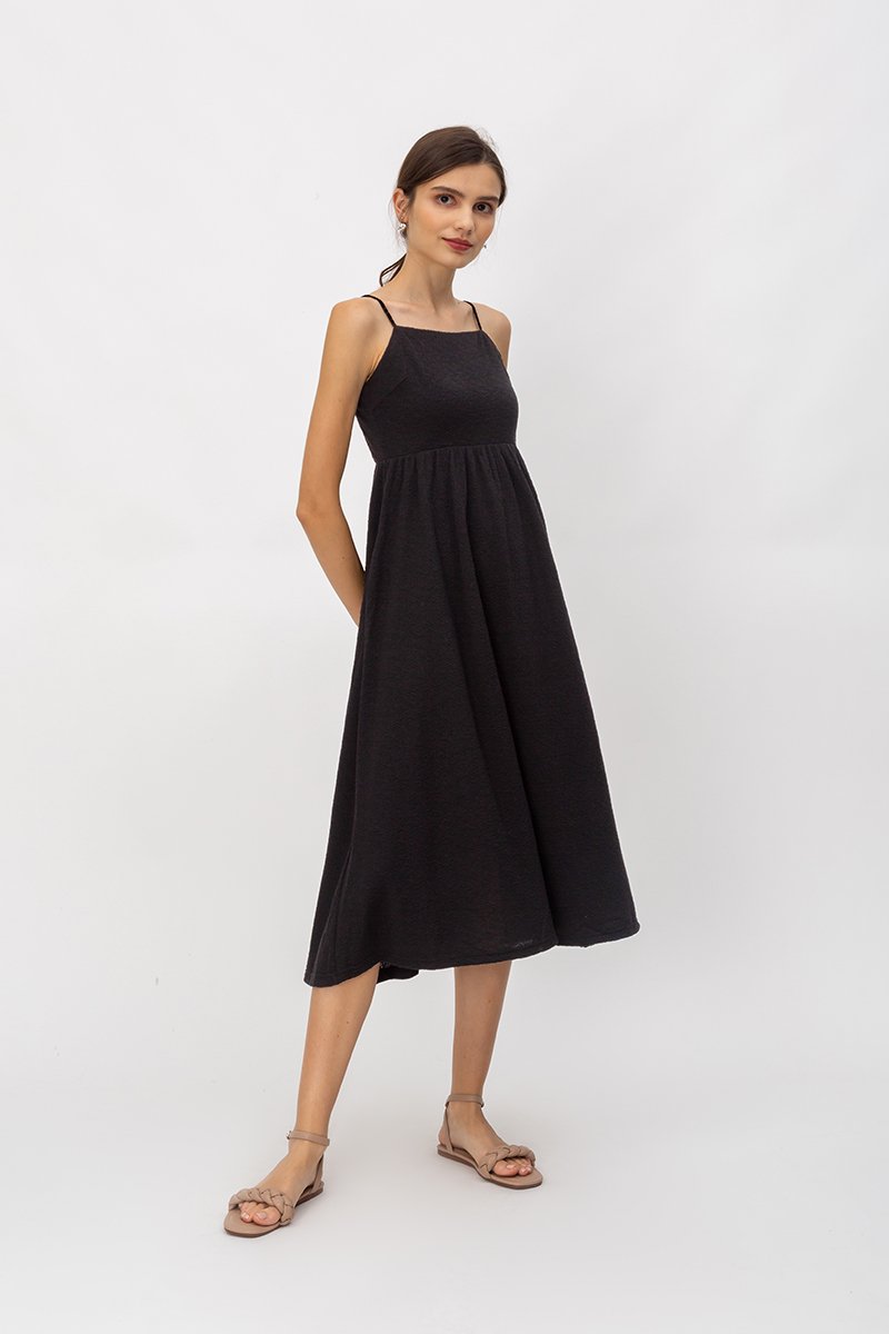 EVIE TEXTURED MIDI DRESS