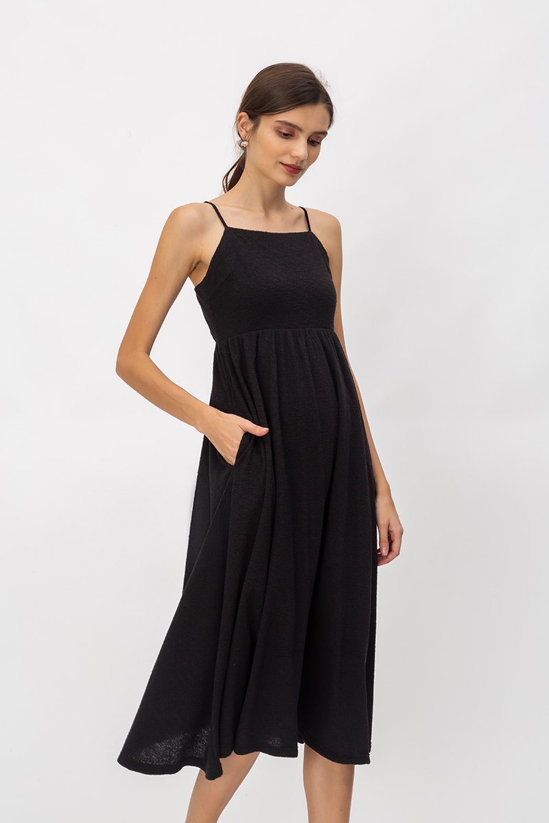 EVIE TEXTURED MIDI DRESS