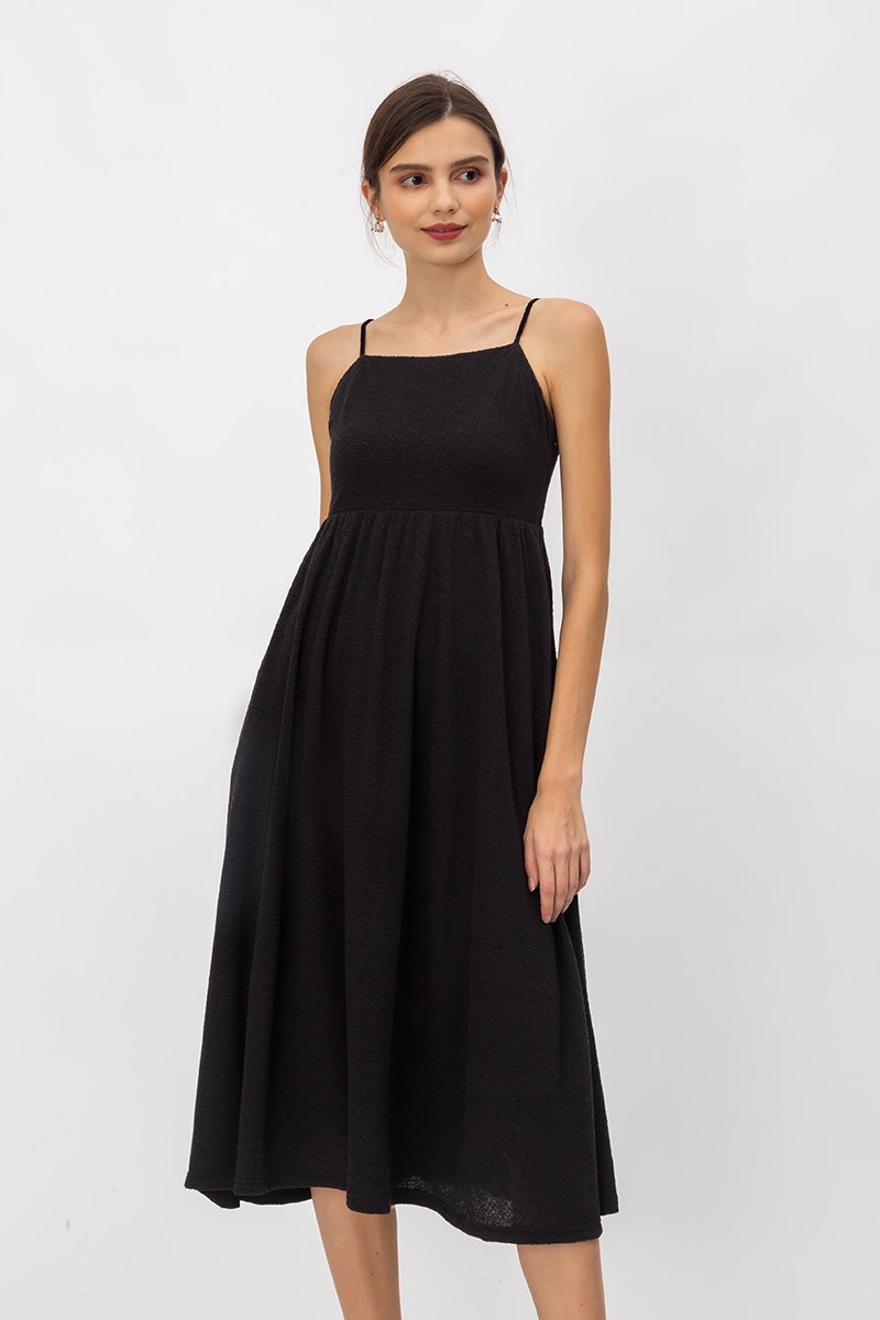 EVIE TEXTURED MIDI DRESS