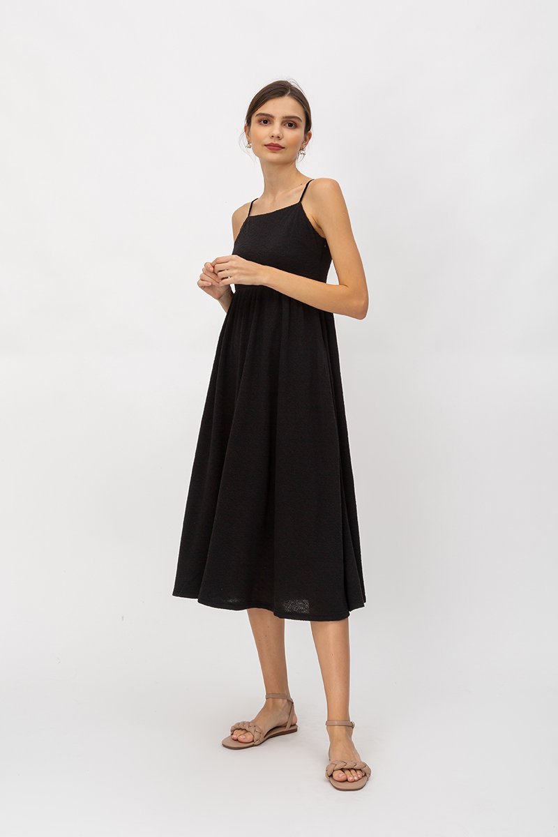EVIE TEXTURED MIDI DRESS