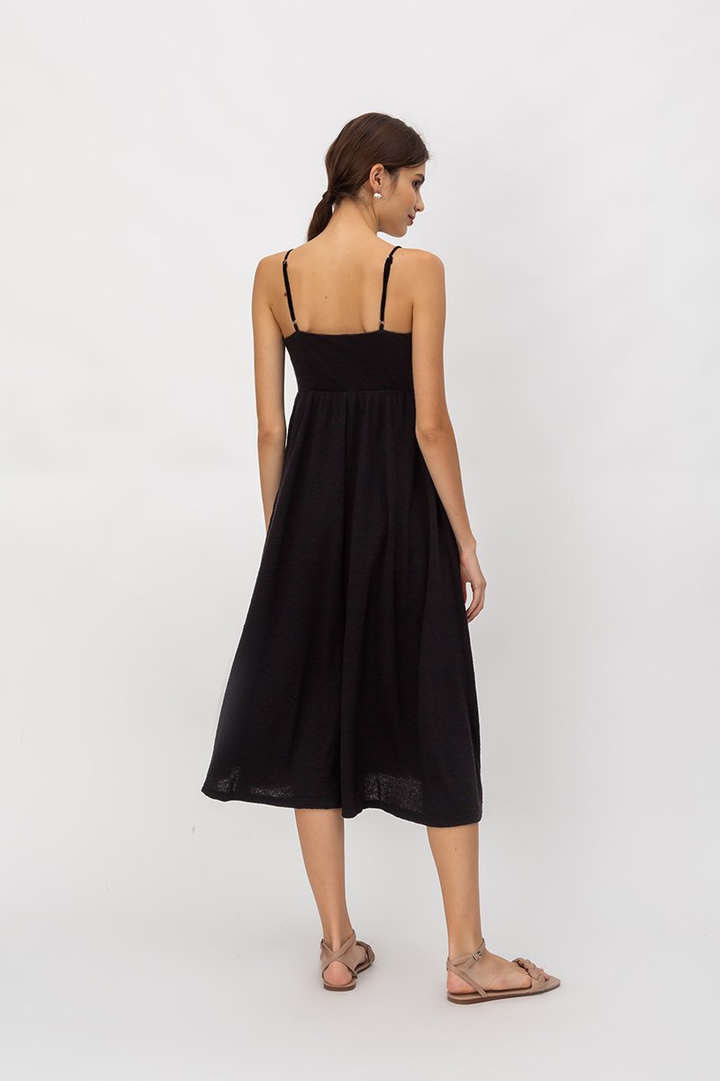 EVIE TEXTURED MIDI DRESS