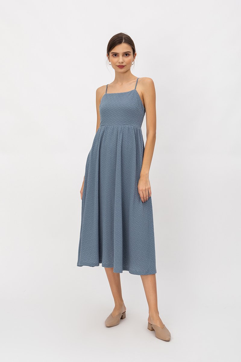 EVIE TEXTURED MIDI DRESS