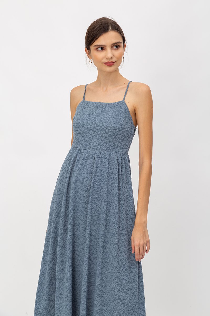 EVIE TEXTURED MIDI DRESS