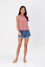 ALIZA POLKADOT CHEONGSAM TOP