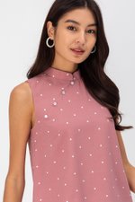 ALIZA POLKADOT CHEONGSAM TOP