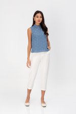 ALIZA POLKADOT CHEONGSAM TOP