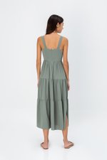 CARLENE TIERED MAXI DRESS W SLIT CARLENE TIERED MAXI DRESS W SLIT